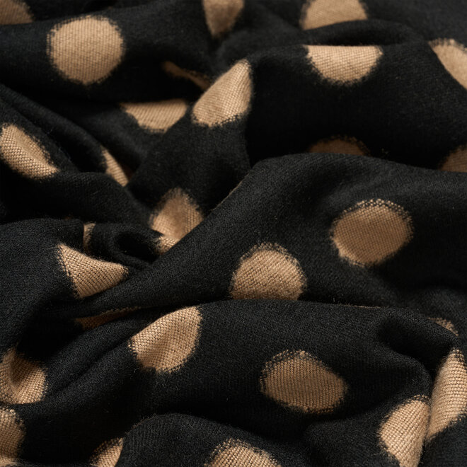 Dot shawl ( zwart )