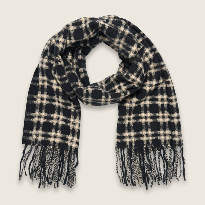 Geruite shawl ( zwart )