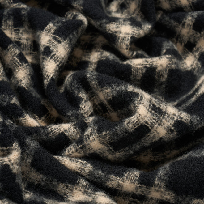 Geruite shawl ( zwart )