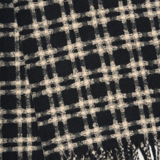 Geruite shawl ( zwart )