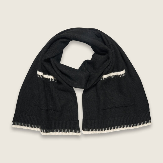 Gebreide shawl ( zwart )