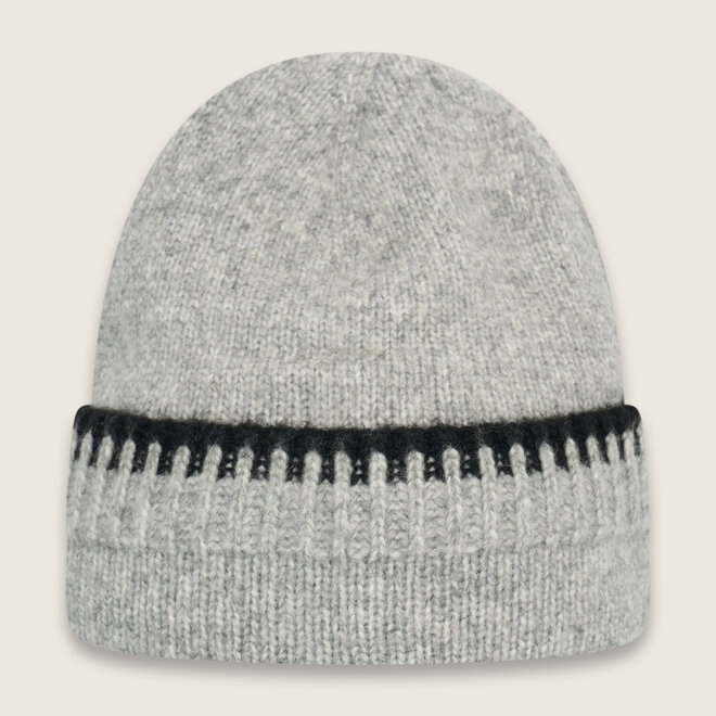 Knitted beanie ( gray mele )