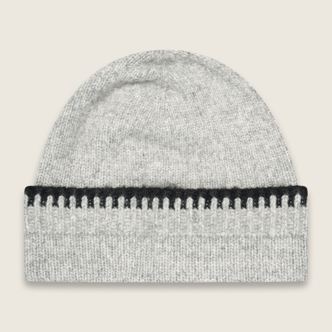 Knitted beanie ( gray mele )