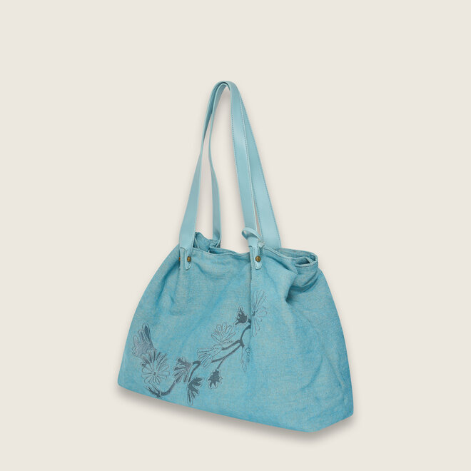 Embroidery Sunny shopper (Pastel blue)