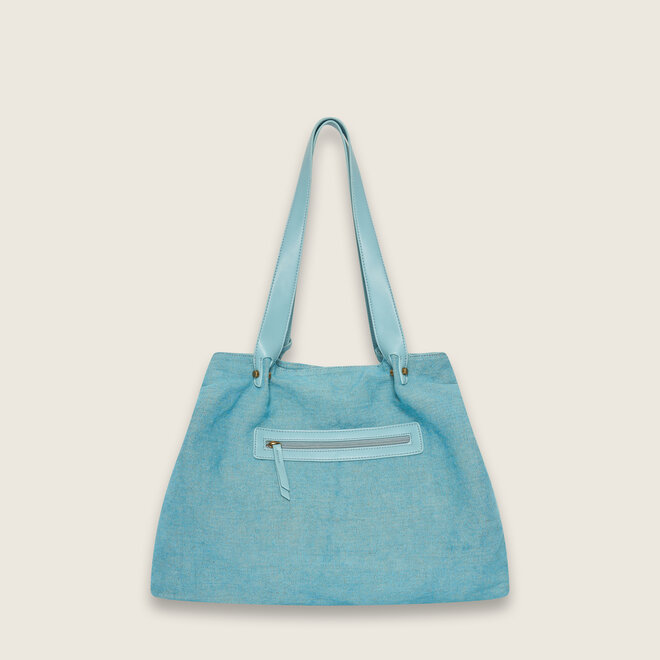 Embroidery Sunny shopper (Pastel blue)