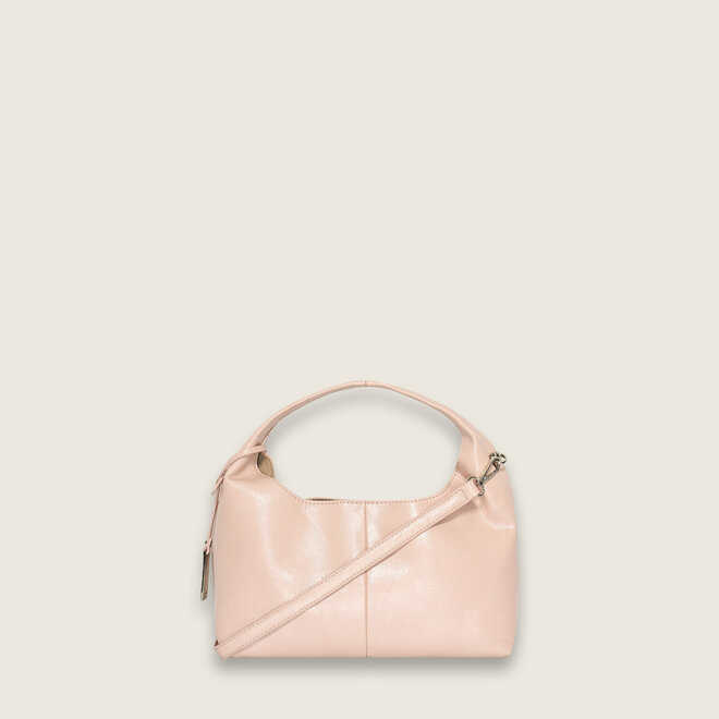 Crinkle hobo handbag (Pastel pink)
