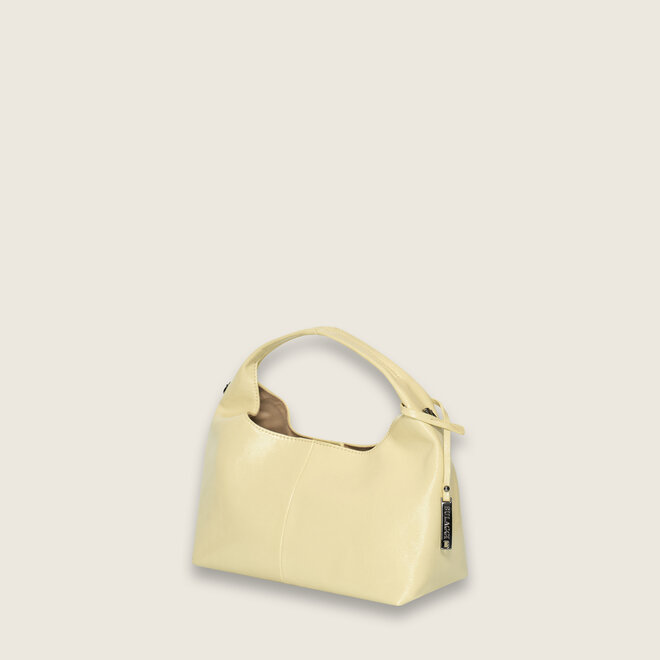 Crinkle hobo handbag (Light yellow)