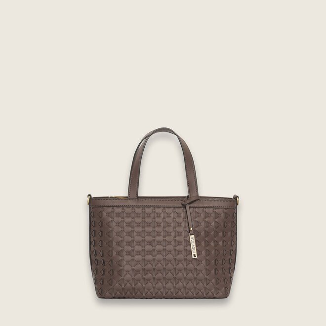 Woven shopper ( Donker bruin )