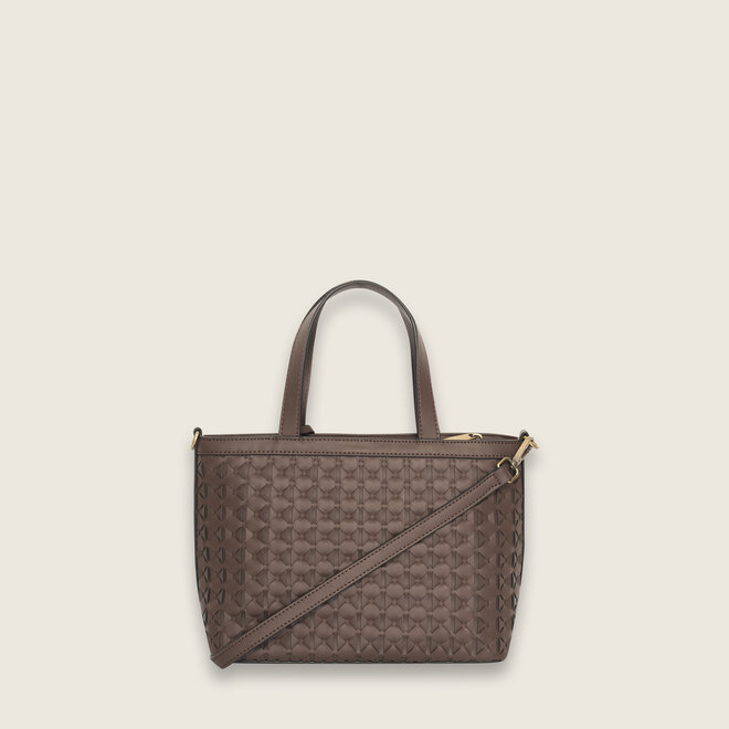 Woven shopper ( Donker bruin )
