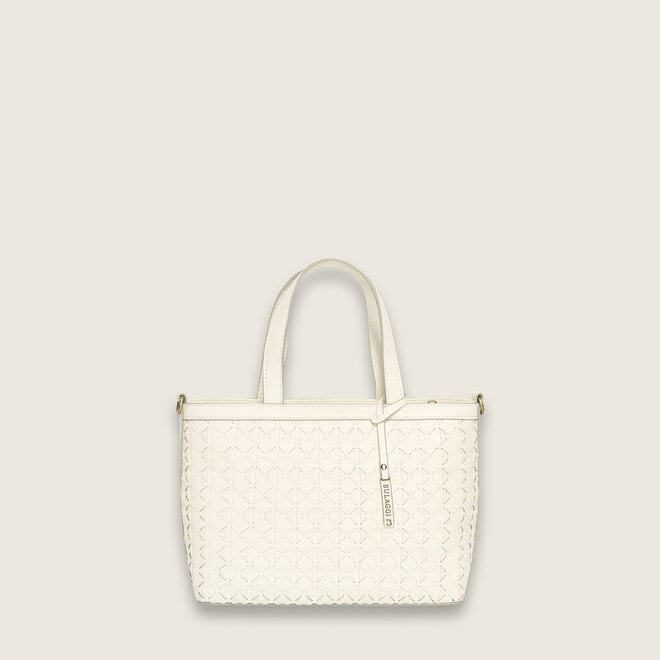 Woven shopper (White)