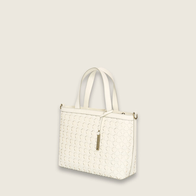Woven shopper ( Wit )