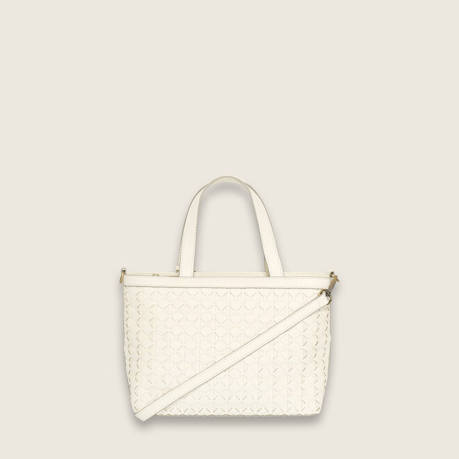 Woven shopper ( Wit )