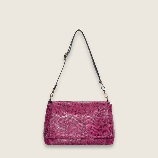Snake messenger bag ( Fuchsia )