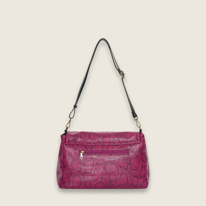 Snake messenger bag ( Fuchsia )