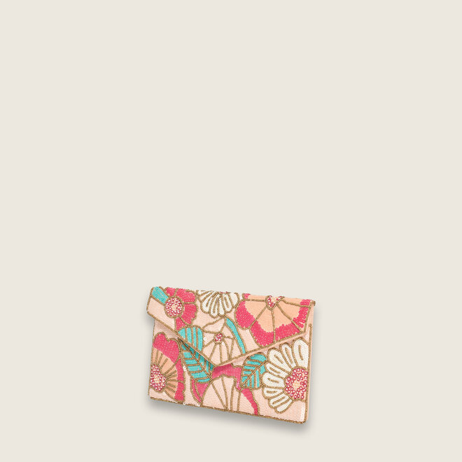 Flowers clutch ( Fuchsia )