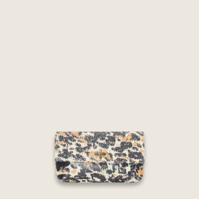 Leopard clutch ( Creme )