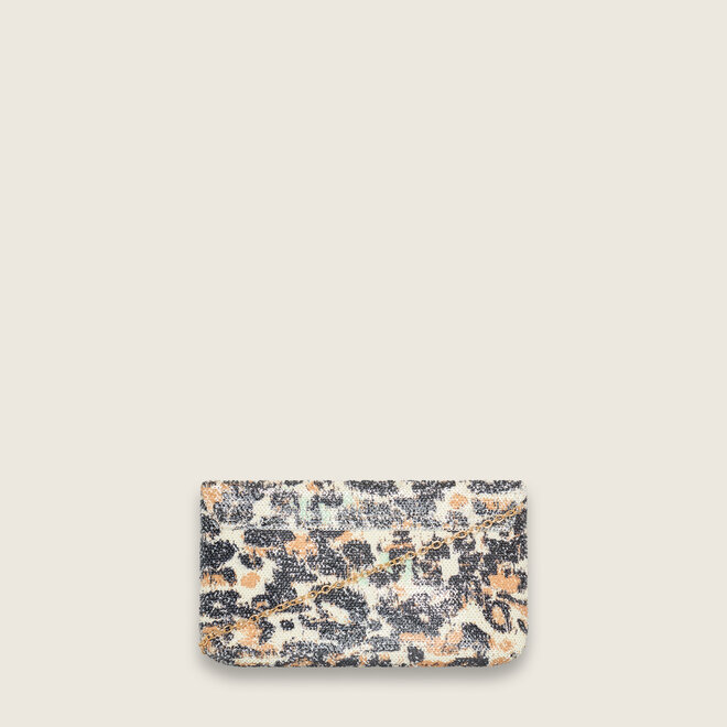 Leopard clutch (Cream)