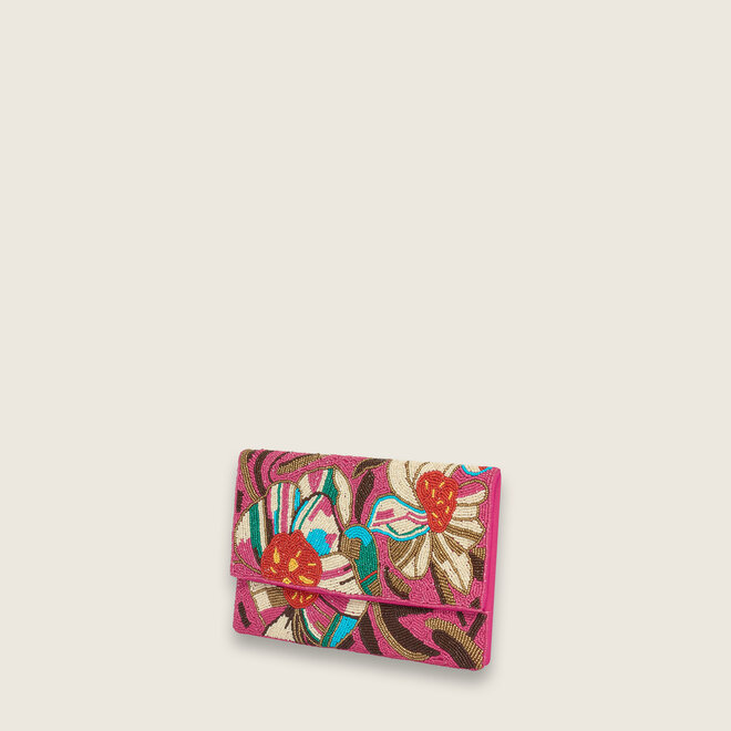 Big flower clutch ( Fuchsia )