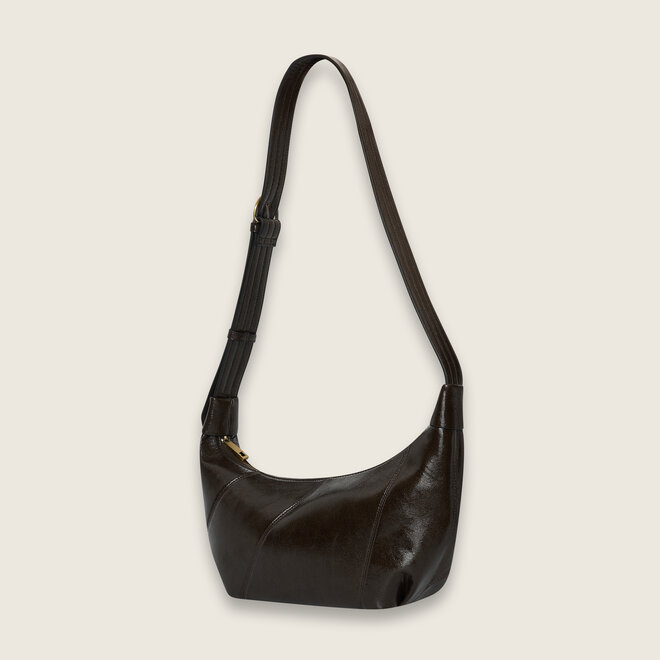 Crinkle hobo small ( Dark brown )