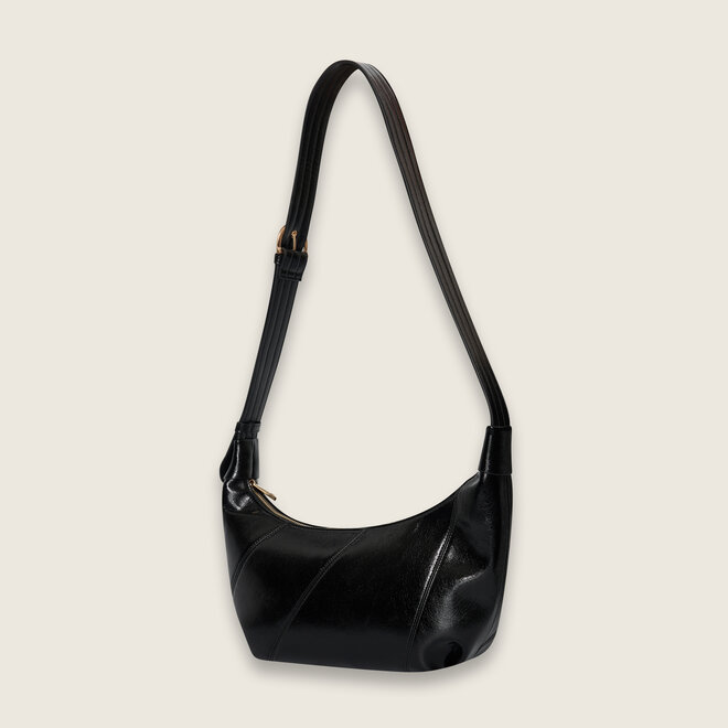 Crinkle hobo small ( Zwart )