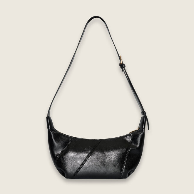 Crinkle hobo small ( Zwart )