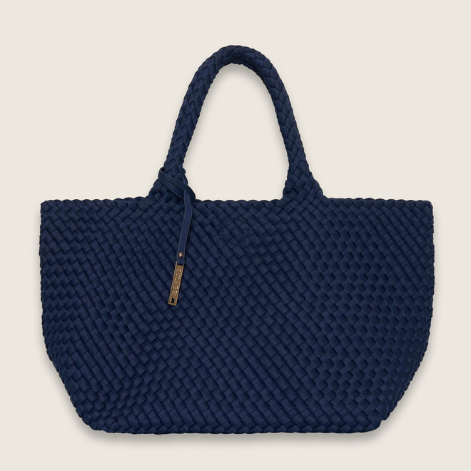 Neopreen woven shopper ( Donker blauw )