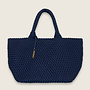 Neopreen woven shopper ( Donker blauw )