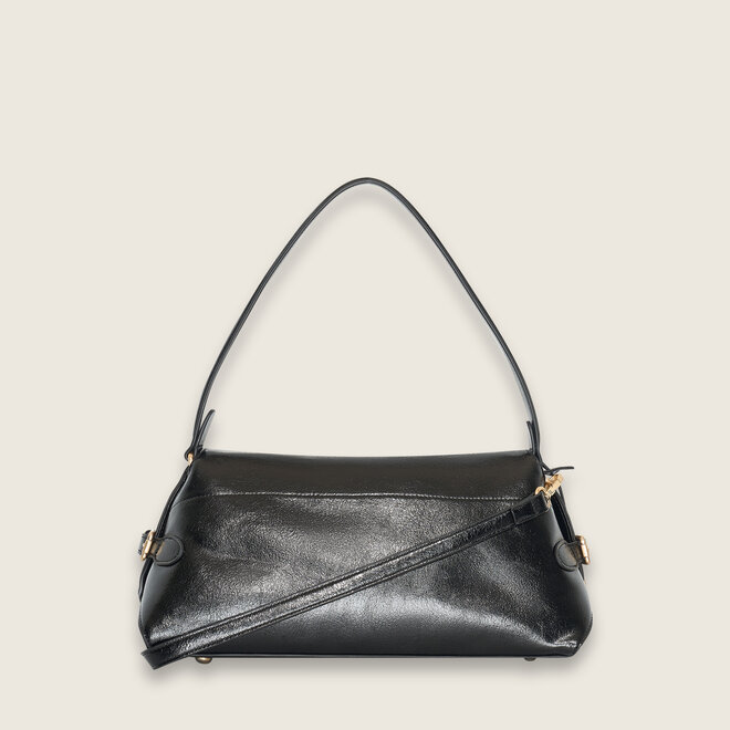 Crinkle handbag ( Black )