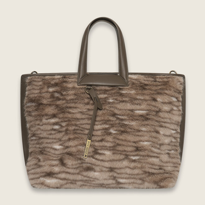 Zebra fur shopper ( Taupe )