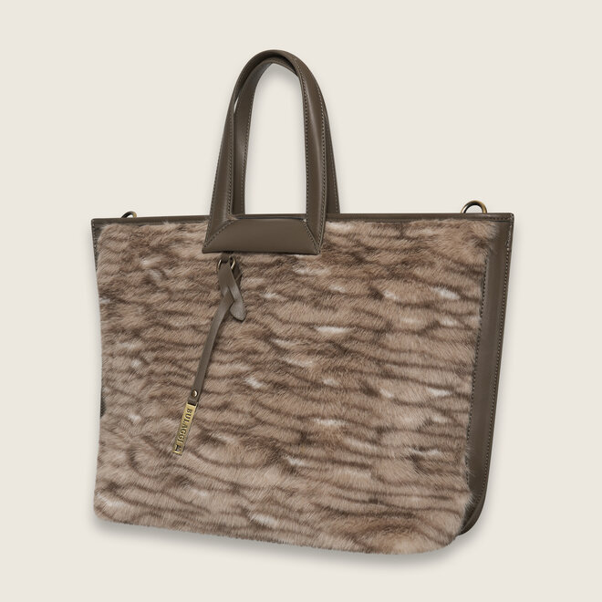 Zebra fur shopper ( Taupe )