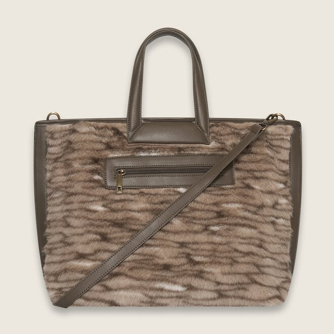 Zebra fur shopper ( Taupe )