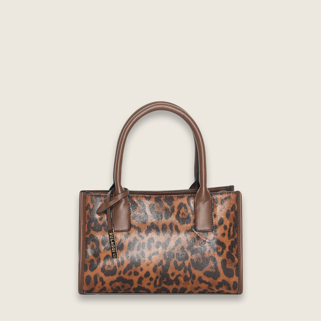Leo glossy shopper ( Cognac )