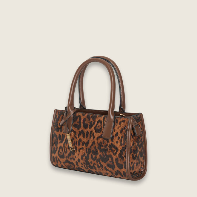 Leo glossy shopper ( Cognac )