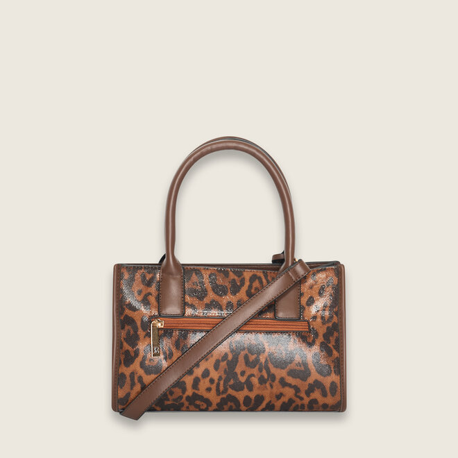 Leo glossy shopper ( Cognac )