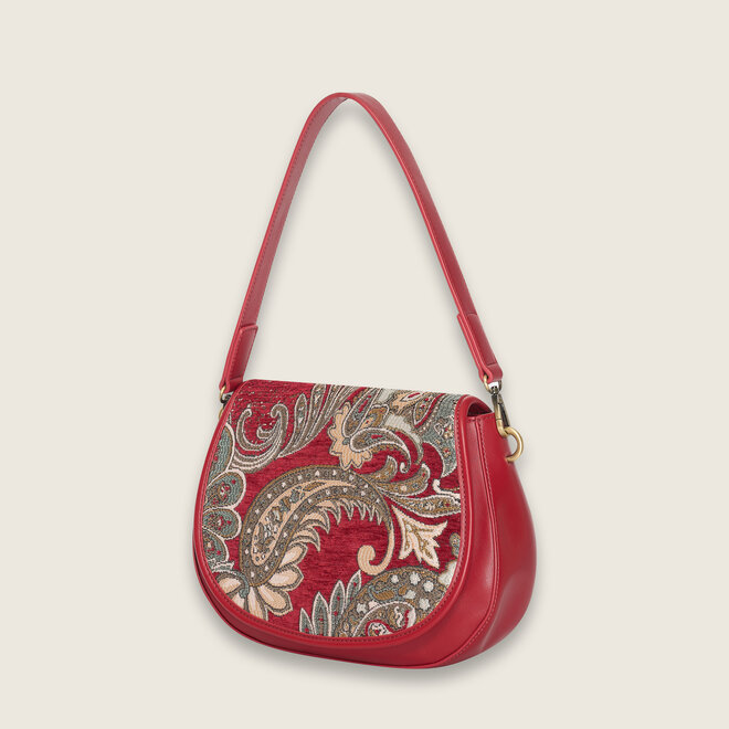jacquard shoulderbag ( Bordeaux )