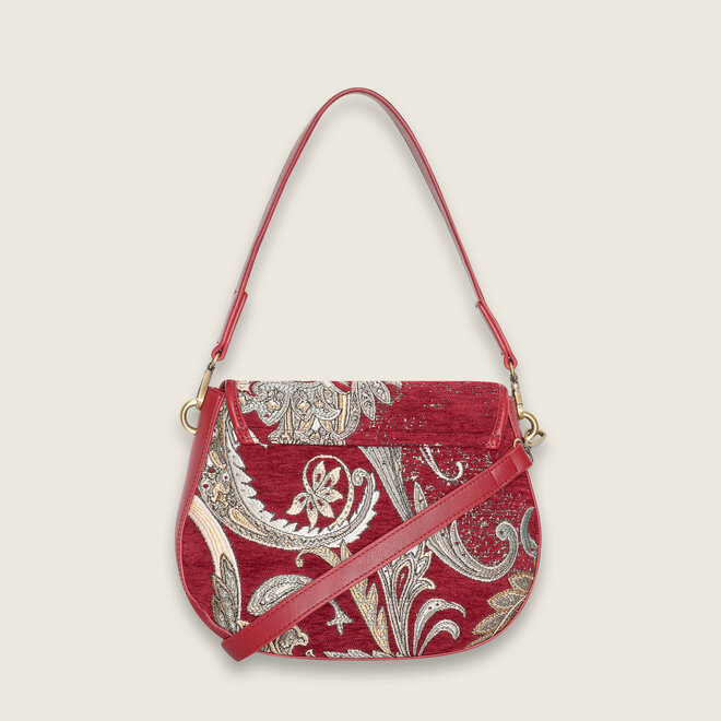 jacquard shoulderbag ( Bordeaux )