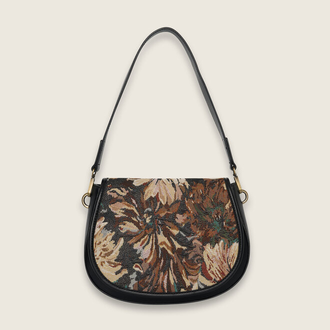 jacquard shoulderbag ( Black )