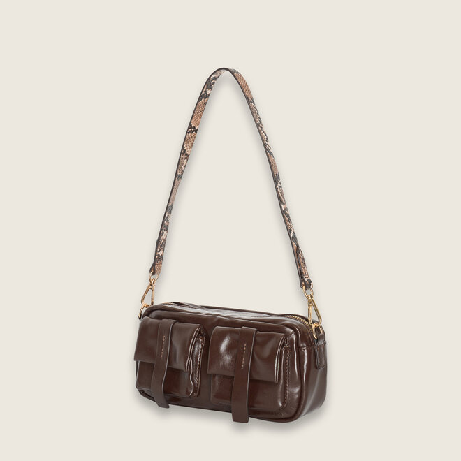 snake detail crossover ( Dark brown )