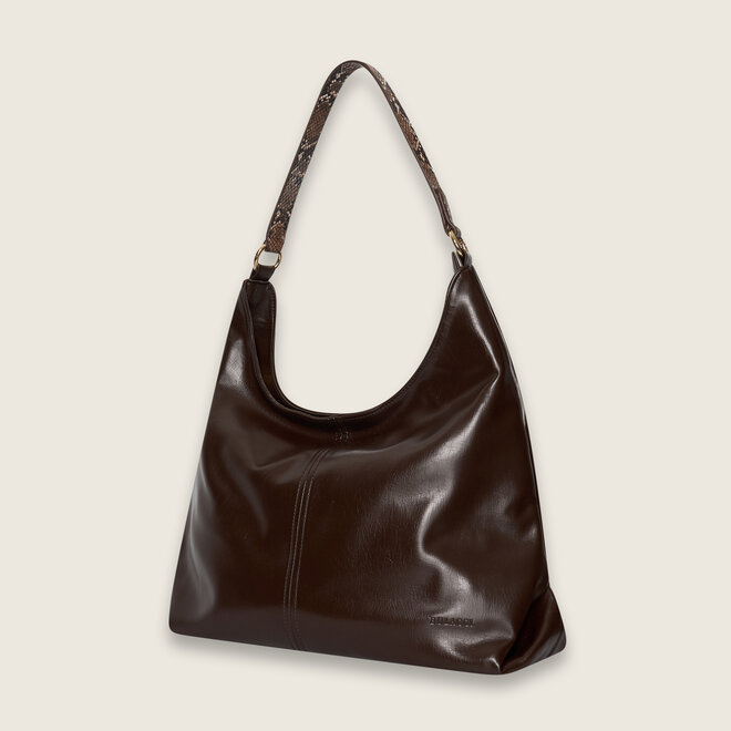 snake detail hobo ( Donker bruin )