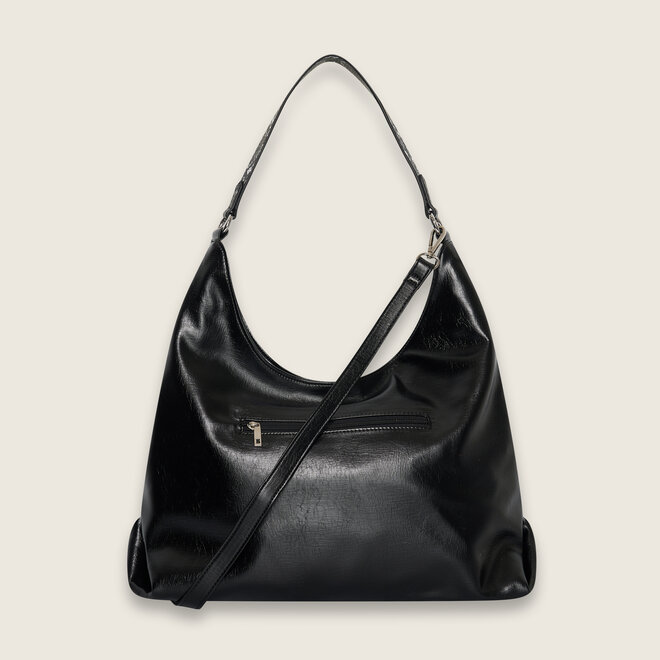 snake detail hobo ( Black )