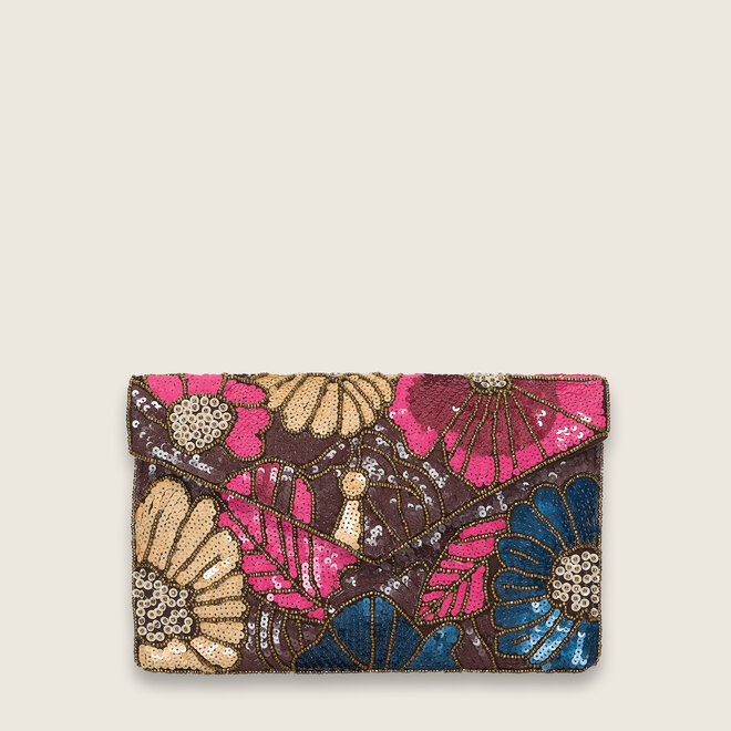 Flower clutch ( Dark brown )