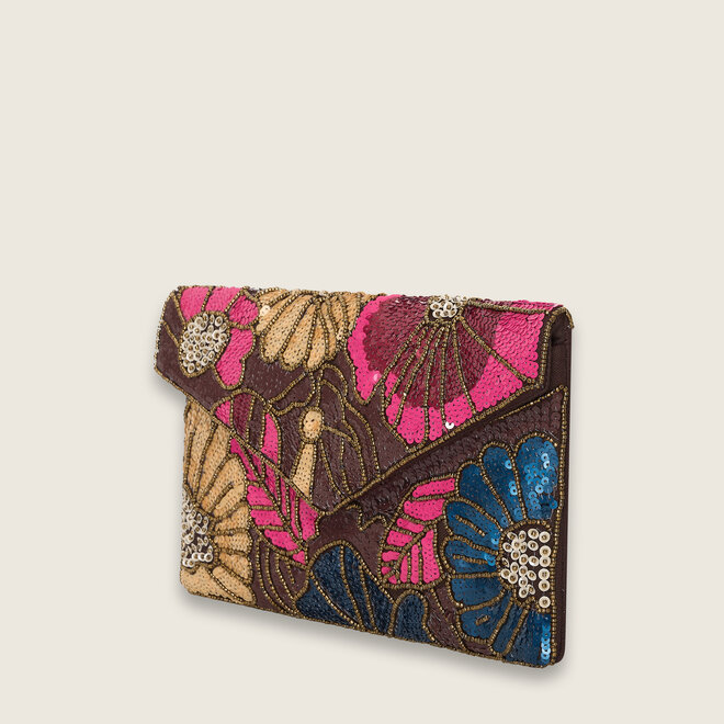 Flower clutch ( Dark brown )