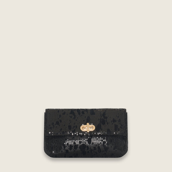Sequins clutch ( Black )