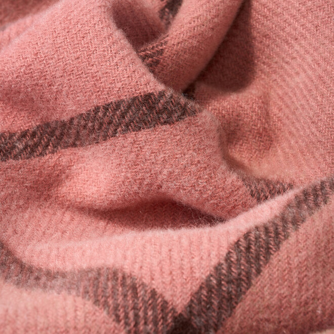 Geblokte sjaal ( Oud roze)