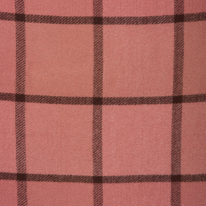 Geblokte sjaal ( Oud roze)