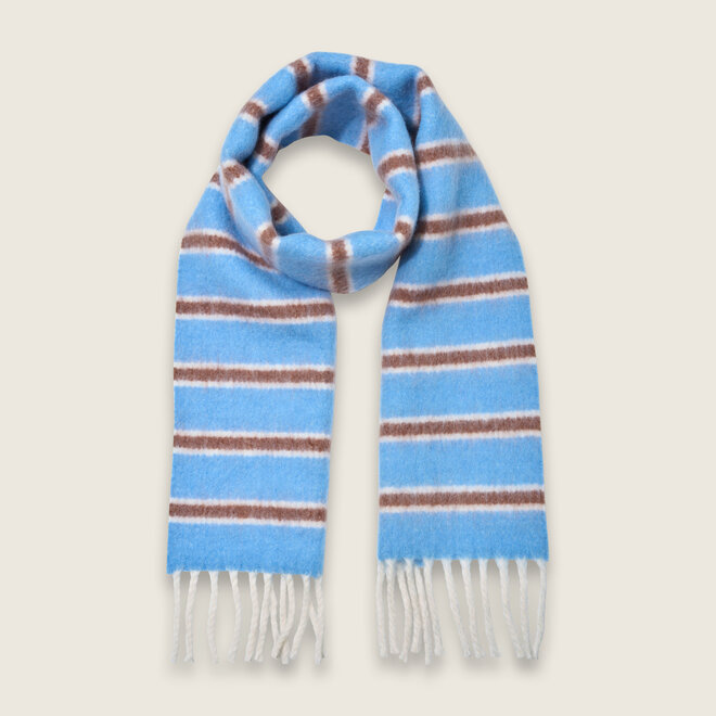 Gestreepte sjaal ( Pastel blauw)