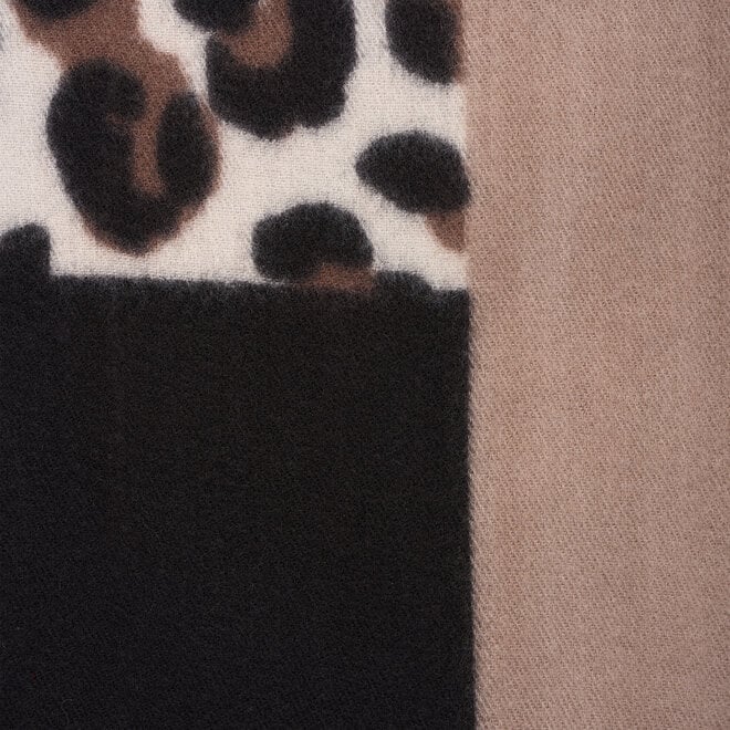 Patchwork luipaard sjaal ( Bruin)