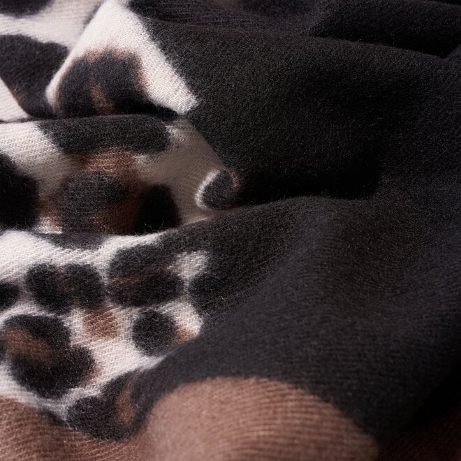 Patchwork luipaard sjaal ( Bruin)