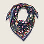 Bloemen triangle sjaal ( Donker blauw)