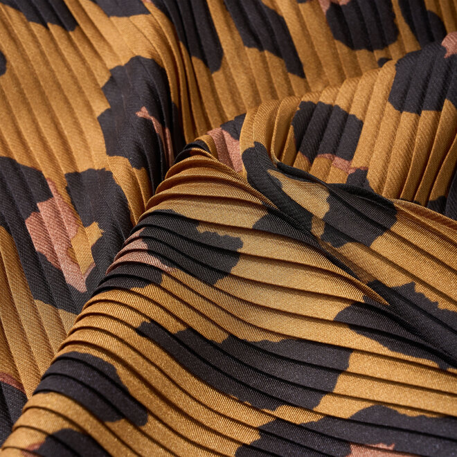 plisse leopard ( Cognac)